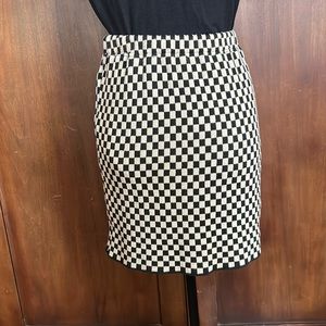 Vintage 80s-90s Houndstooth Sweater Skirt S/M
